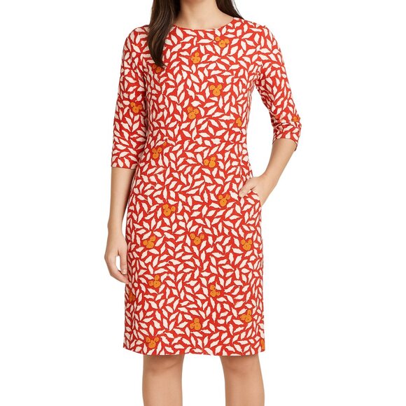 J. McLaughlin Catalyst Stretch Knit Dress in Cherrywood Size Medium - Picture 1 of 9
